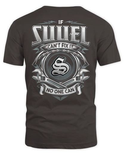 SUUEL AP81-K4-626 - Personalized Ahmed Quote Apparel “If Ahmed Can't Fix It, No One Can” - Unisex Standard T-Shirt - Dark Chocolate