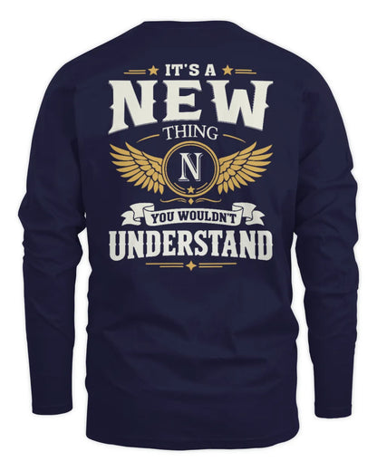 NEW KT06-M008 It’s a [NAME] Thing – You Wouldn’t Understand | Personalized Vintage T-Shirt - Men's Long Sleeved T-Shirt - Navy