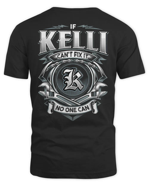 KELLI AP81-K4-626 - Personalized Ahmed Quote Apparel “If Ahmed Can't Fix It, No One Can” - Unisex Standard T-Shirt - Black