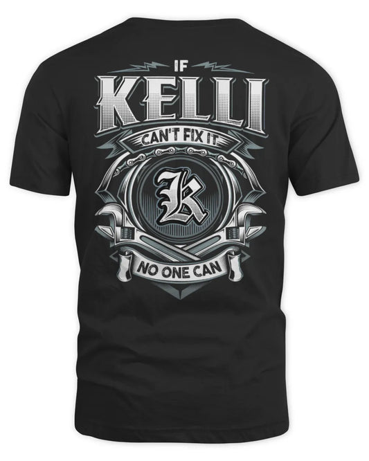 KELLI AP81-K4-626 - Personalized Ahmed Quote Apparel “If Ahmed Can't Fix It, No One Can” - Unisex Standard T-Shirt - Black