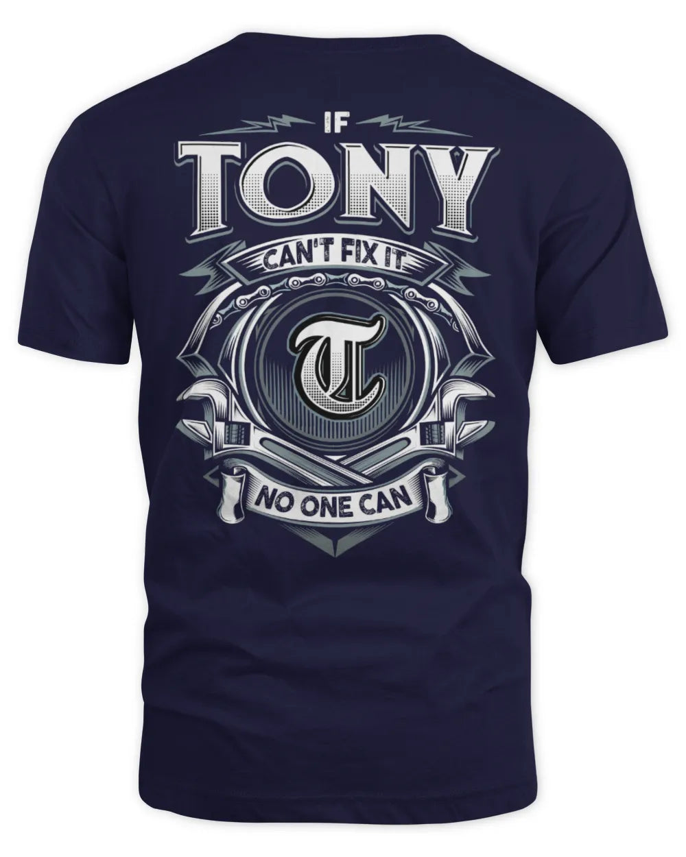 TONY AP81-K4-626 - Personalized Ahmed Quote Apparel “If Ahmed Can't Fix It, No One Can” - Unisex Standard T-Shirt - Navy