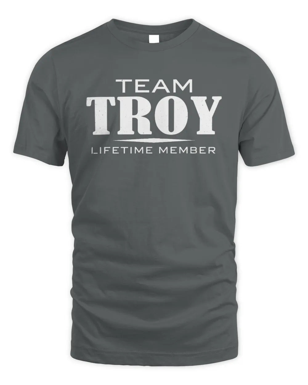 TROY BL62-K4-128 - Personalized “Team NAME Lifetime Member” - Unisex Standard T-Shirt - Charcoal