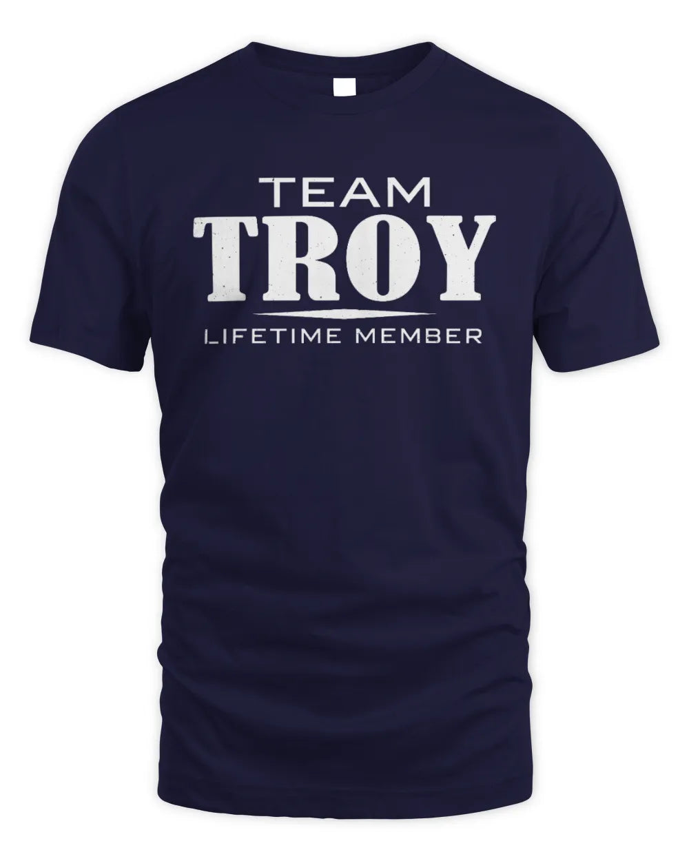 TROY BL62-K4-128 - Personalized “Team NAME Lifetime Member” - Unisex Standard T-Shirt - Navy