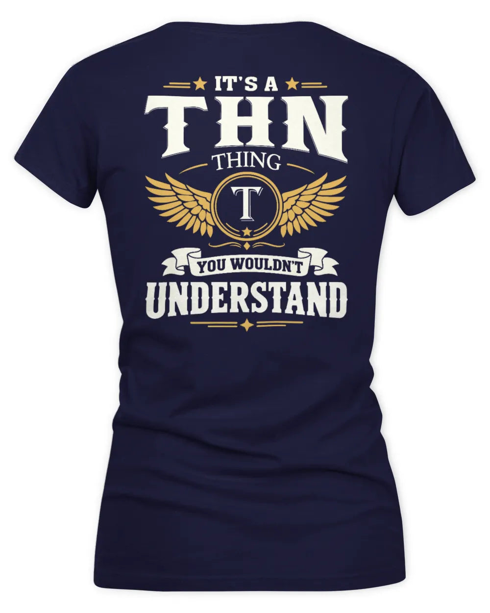 THN KT06-M008 It’s a [NAME] Thing – You Wouldn’t Understand | Personalized Vintage T-Shirt - Women's V-Neck T-Shirt - Navy