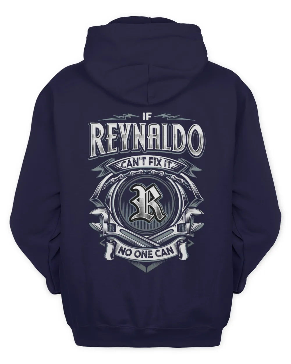 REYNALDO AP81-K4-626 - Personalized Ahmed Quote Apparel “If Ahmed Can't Fix It, No One Can” - Unisex Hoodie - Navy