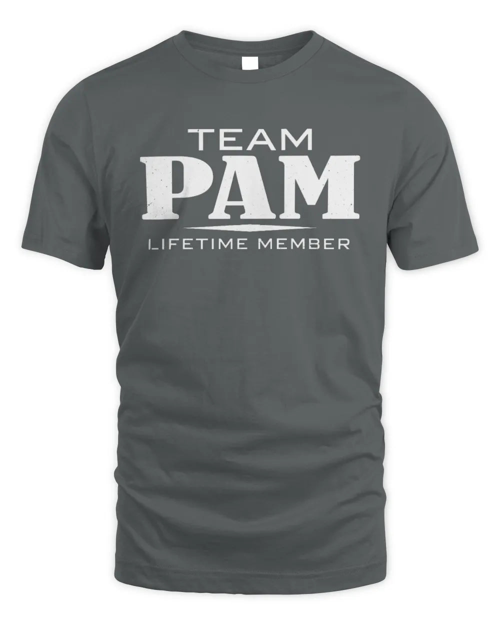 PAM BL62-K4-128 - Personalized “Team NAME Lifetime Member” - Unisex Standard T-Shirt - Charcoal