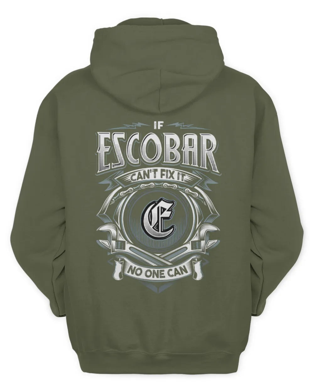 ESCOBAR AP81-K4-626 - Personalized Ahmed Quote Apparel “If Ahmed Can't Fix It, No One Can” - Unisex Hoodie - Military Green