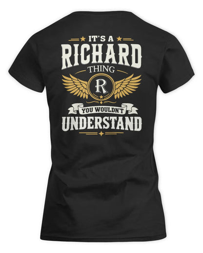 RICHARD KT06-M008 It’s a [NAME] Thing – You Wouldn’t Understand | Personalized Vintage T-Shirt - Women's Standard T-Shirt - Black