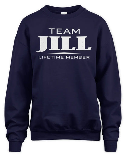 JILL BL62-K4-128 - Personalized “Team NAME Lifetime Member” - Unisex Sweatshirt - Navy