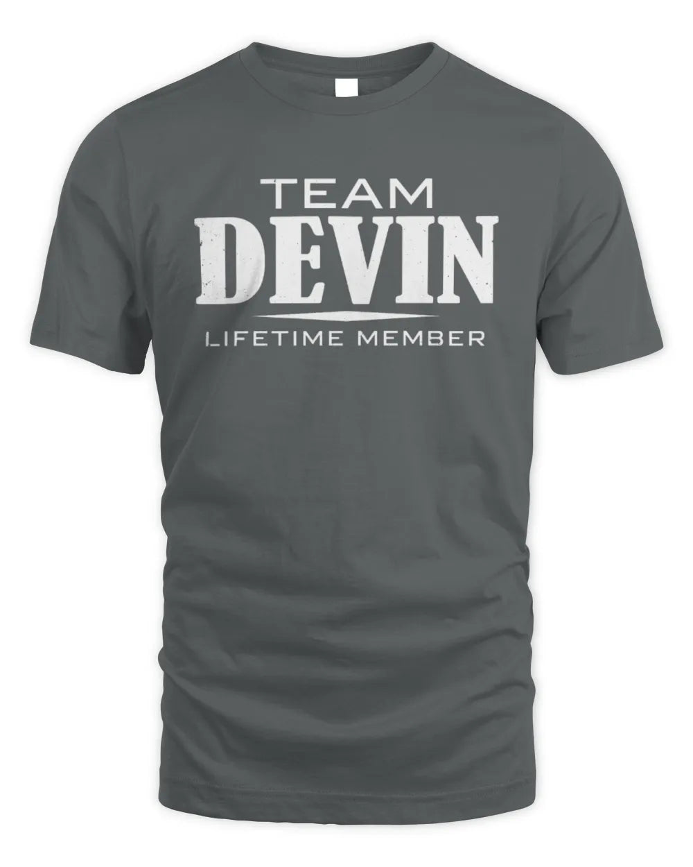 DEVIN BL62-K4-128 - Personalized “Team AARON Lifetime Member” - Unisex Standard T-Shirt - Charcoal