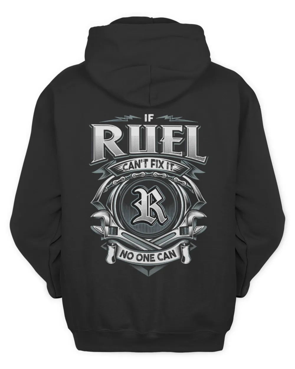 RUEL AP81-K4-626 - Personalized Ahmed Quote Apparel “If Ahmed Can't Fix It, No One Can” - Unisex Hoodie - Black
