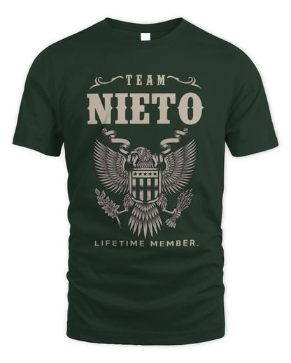 NIETO TP06-K82 – Personalized Classic Style Apparel “Team NAME Lifetime Member” - Unisex Standard T-Shirt - Forest Green
