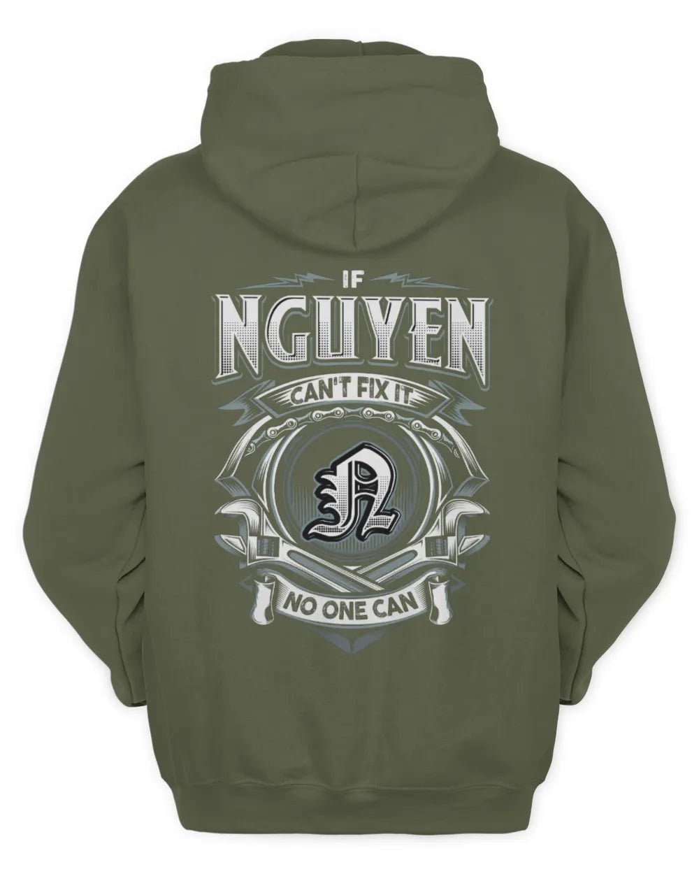 NGUYEN AP81-K4-626 - Personalized Ahmed Quote Apparel “If Ahmed Can't Fix It, No One Can” - Unisex Hoodie - Military Green
