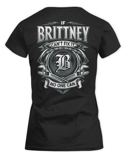 BRITTNEY AP81-K4-626 - Personalized Ahmed Quote Apparel “If Ahmed Can't Fix It, No One Can” - Women's Standard T-Shirt - Black