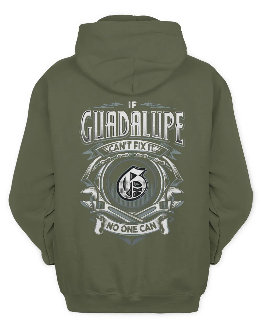 GUADALUPE AP81-K4-626 - Personalized Ahmed Quote Apparel “If Ahmed Can't Fix It, No One Can” - Unisex Hoodie - Military Green
