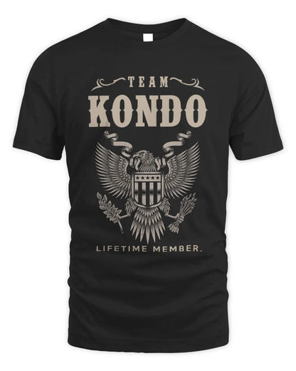 KONDO TP06-K82 – Personalized Classic Style Apparel “Team NAME Lifetime Member” - Unisex Standard T-Shirt - Black