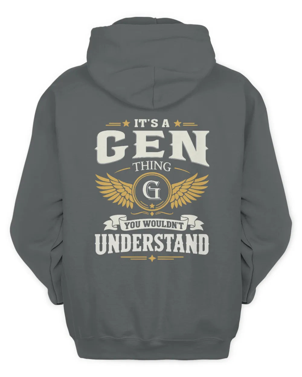 GEN KT06-M008 It’s a [NAME] Thing – You Wouldn’t Understand | Personalized Vintage T-Shirt - Unisex Hoodie - Charcoal