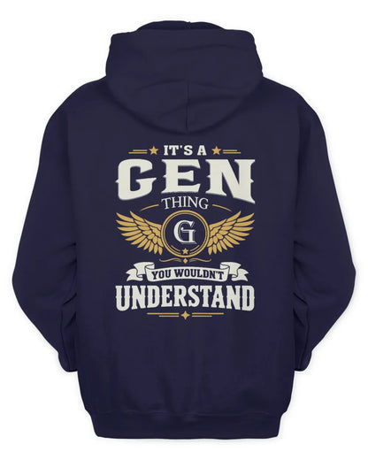 GEN KT06-M008 It’s a [NAME] Thing – You Wouldn’t Understand | Personalized Vintage T-Shirt - Unisex Hoodie - Navy