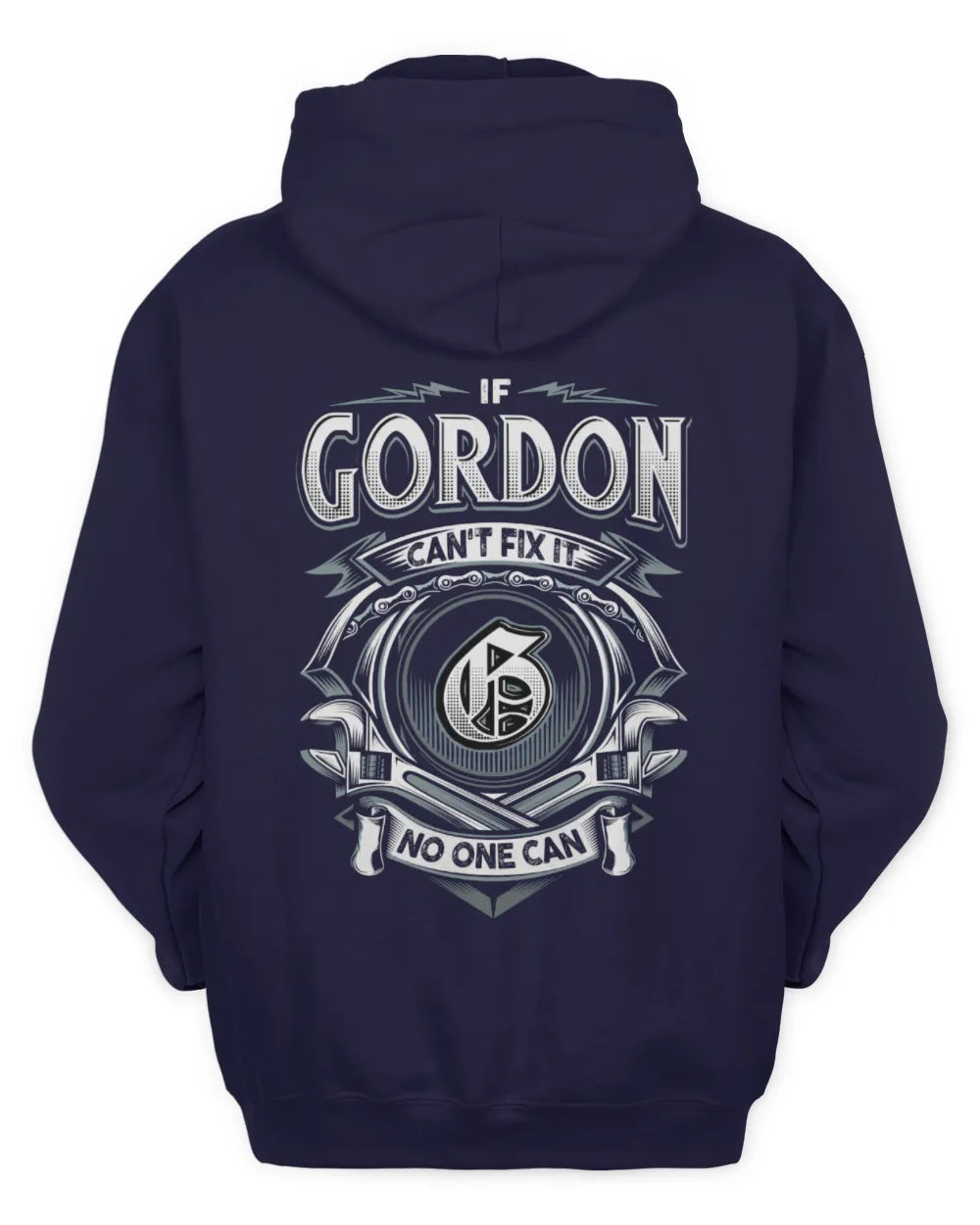GORDON AP81-K4-626 - Personalized Ahmed Quote Apparel “If Ahmed Can't Fix It, No One Can” - Unisex Hoodie - Navy