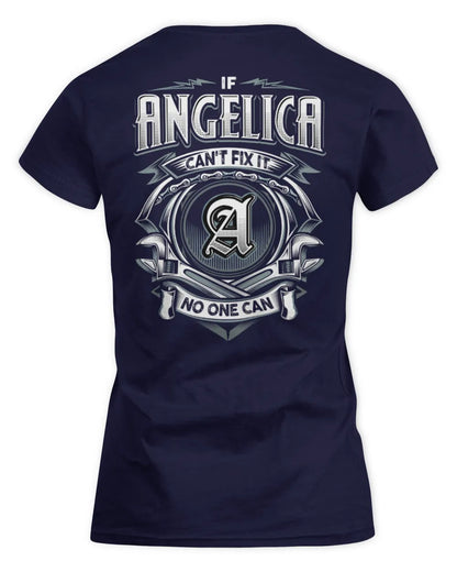 ANGELICA AP81-K4-626 - Personalized Ahmed Quote Apparel “If Ahmed Can't Fix It, No One Can” - Women's Standard T-Shirt - Navy