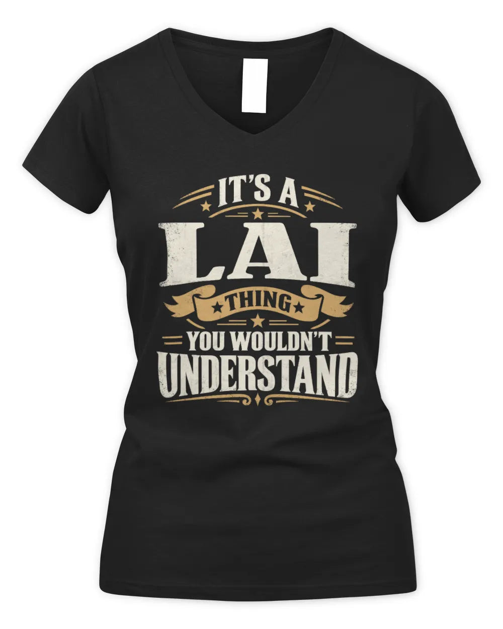 LAI P08 TH51 - Personalized “It’s a/an [NAME] Thing – You Wouldn’t Understand” Shirt - Women's V-Neck T-Shirt - Black