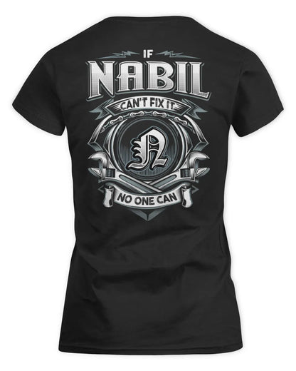 NABIL AP81-K4-626 - Personalized Ahmed Quote Apparel “If Ahmed Can't Fix It, No One Can” - Women's Standard T-Shirt - Black