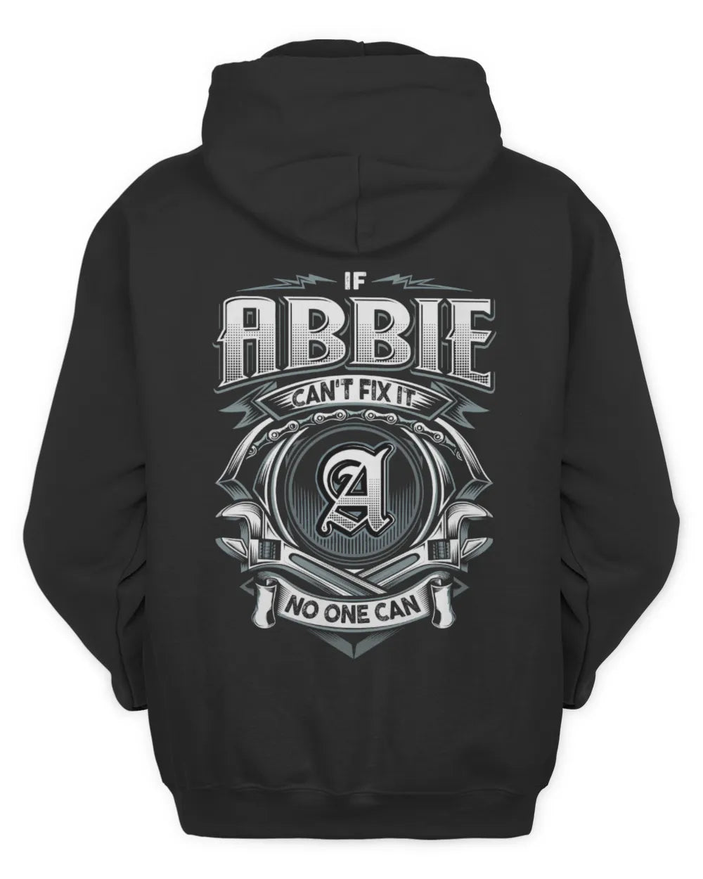 ABBIE AP81-K4-626 - Personalized Ahmed Quote Apparel “If Ahmed Can't Fix It, No One Can” - Unisex Hoodie - Black