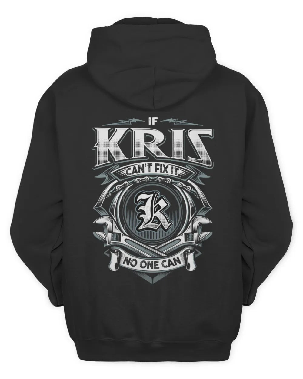 KRIS AP81-K4-626 - Personalized Ahmed Quote Apparel “If Ahmed Can't Fix It, No One Can” - Unisex Hoodie - Black