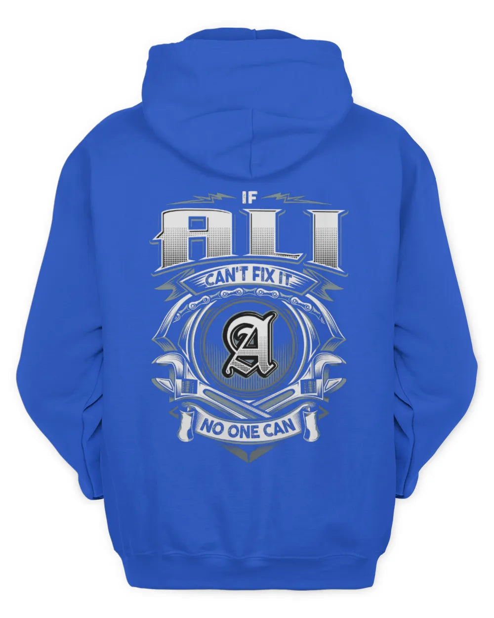 ALI AP81-K4-626 - Personalized Ahmed Quote Apparel “If Ahmed Can't Fix It, No One Can” - Unisex Hoodie - Royal