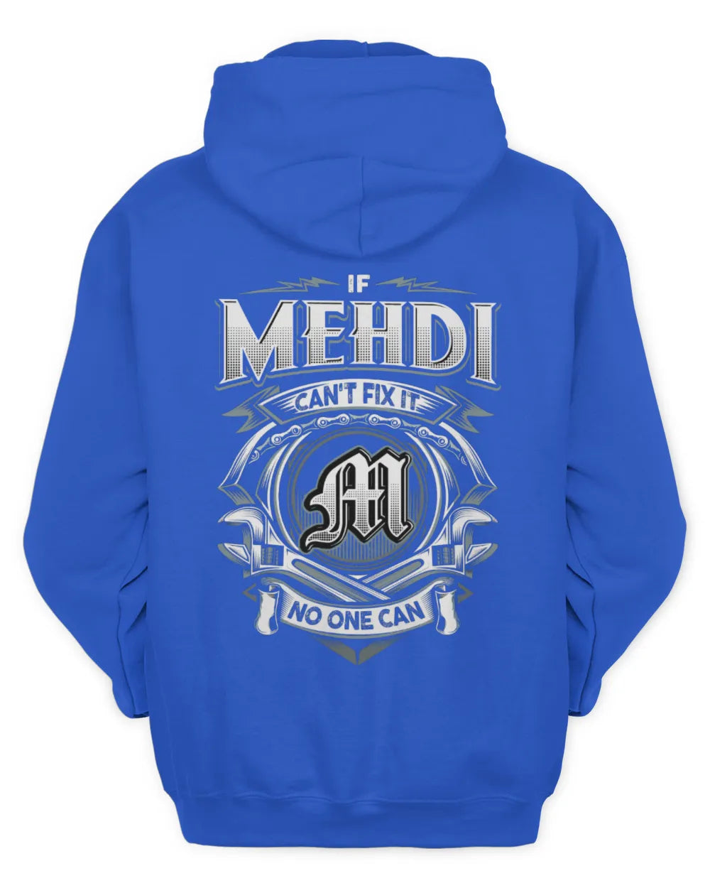 MEHDI AP81-K4-626 - Personalized Ahmed Quote Apparel “If Ahmed Can't Fix It, No One Can” - Unisex Hoodie - Royal