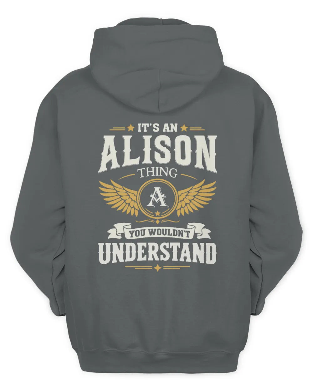 ALISON KT06-M008 It’s a [NAME] Thing – You Wouldn’t Understand | Personalized Vintage T-Shirt - Unisex Hoodie - Charcoal