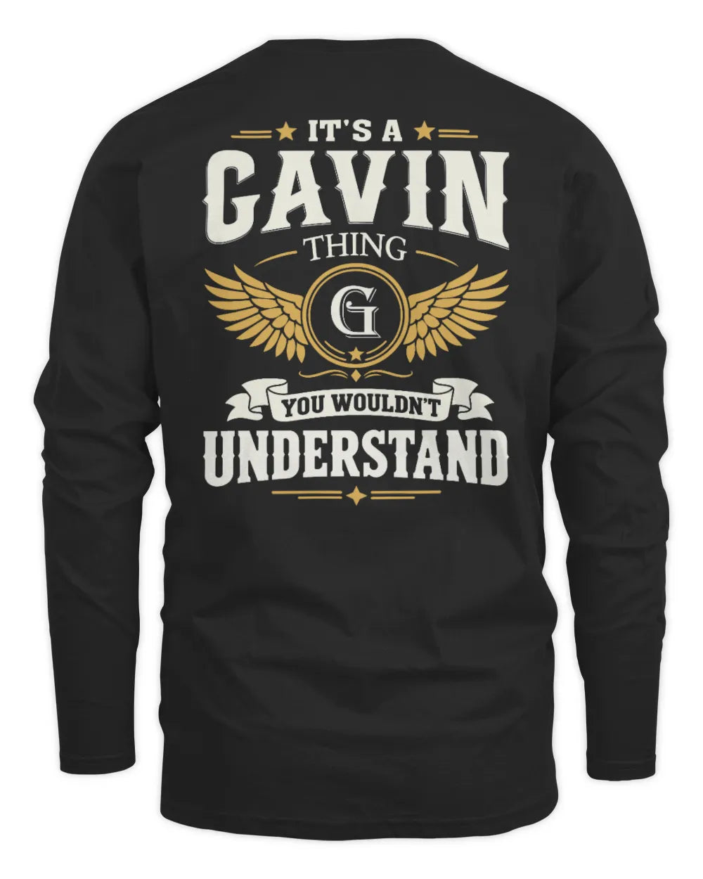 GAVIN KT06-M008 It’s a [NAME] Thing – You Wouldn’t Understand | Personalized Vintage T-Shirt - Men's Long Sleeved T-Shirt - Black