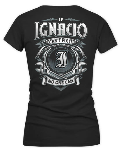 IGNACIO AP81-K4-626 - Personalized Ahmed Quote Apparel “If Ahmed Can't Fix It, No One Can” - Women's V-Neck T-Shirt - Black