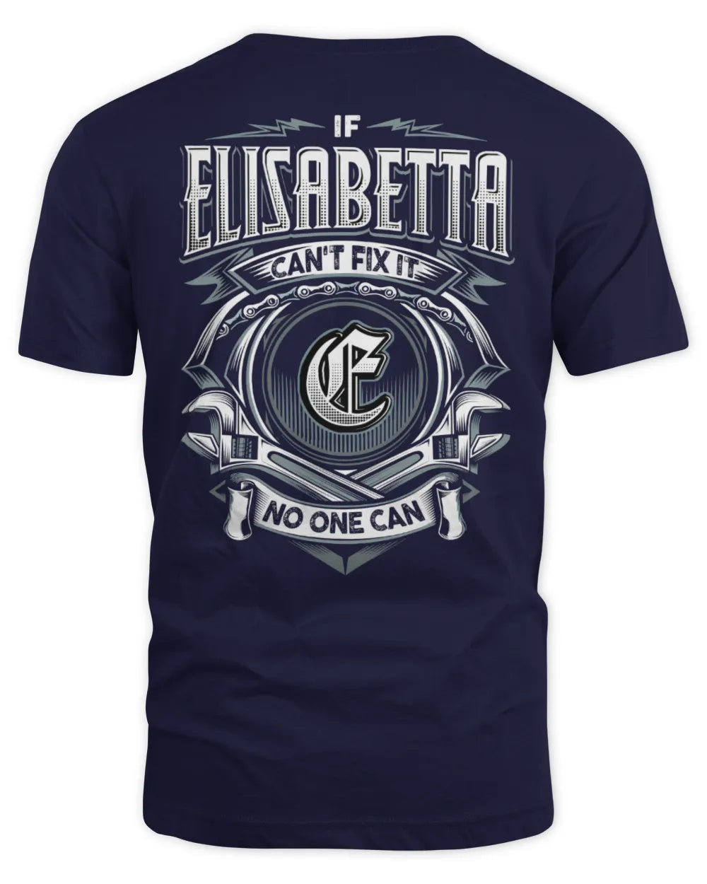 ELISABETTA AP81-K4-626 - Personalized Ahmed Quote Apparel “If Ahmed Can't Fix It, No One Can” - Unisex Standard T-Shirt - Navy