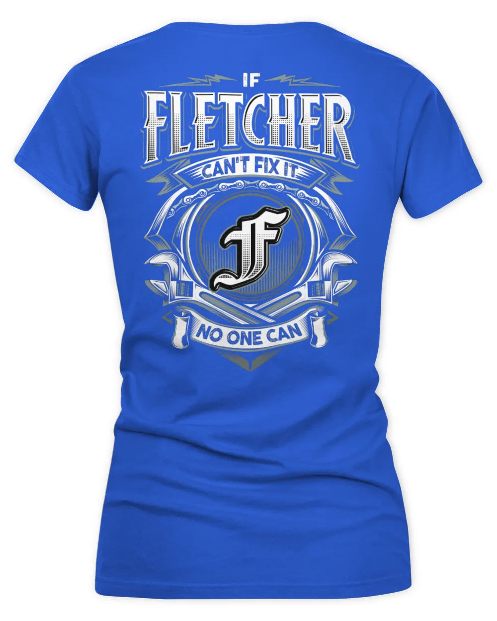 FLETCHER AP81-K4-626 - Personalized Ahmed Quote Apparel “If Ahmed Can't Fix It, No One Can” - Women's V-Neck T-Shirt - Royal