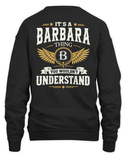 BARBARA KT06-M008 It’s a [NAME] Thing – You Wouldn’t Understand | Personalized Vintage T-Shirt - Unisex Sweatshirt - Black