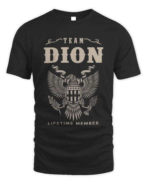 DION TP06-K82 – Personalized Classic Style Apparel “Team NAME Lifetime Member” - Unisex Standard T-Shirt - Black