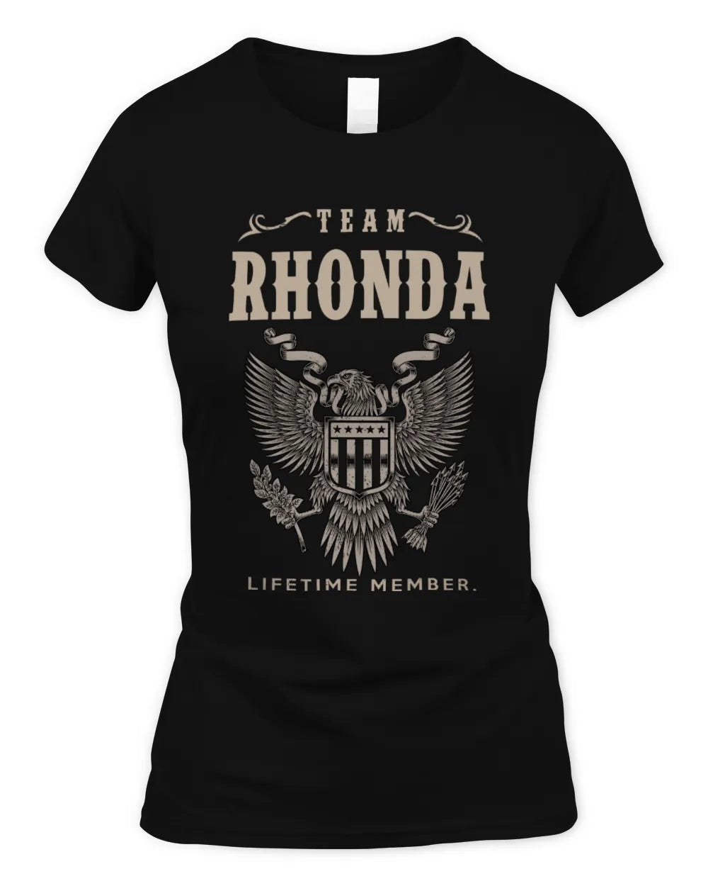 RHONDA TP06-K82 – Personalized Classic Style Apparel “Team NAME Lifetime Member” - Women's Standard T-Shirt - Black