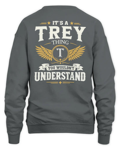 TREY KT06-M008 It’s a [NAME] Thing – You Wouldn’t Understand | Personalized Vintage T-Shirt - Unisex Sweatshirt - Charcoal