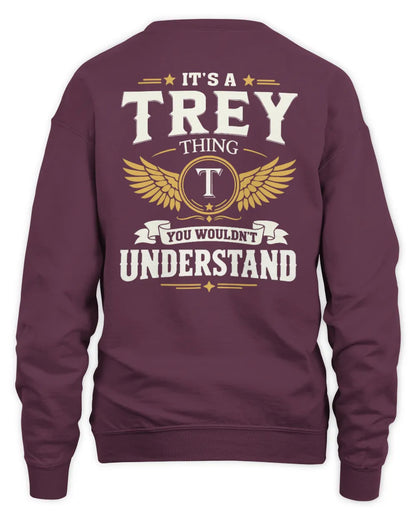TREY KT06-M008 It’s a [NAME] Thing – You Wouldn’t Understand | Personalized Vintage T-Shirt - Unisex Sweatshirt - Maroon