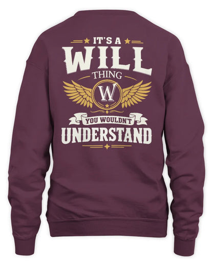 WILL KT06-M008 It’s a [NAME] Thing – You Wouldn’t Understand | Personalized Vintage T-Shirt - Unisex Sweatshirt - Maroon