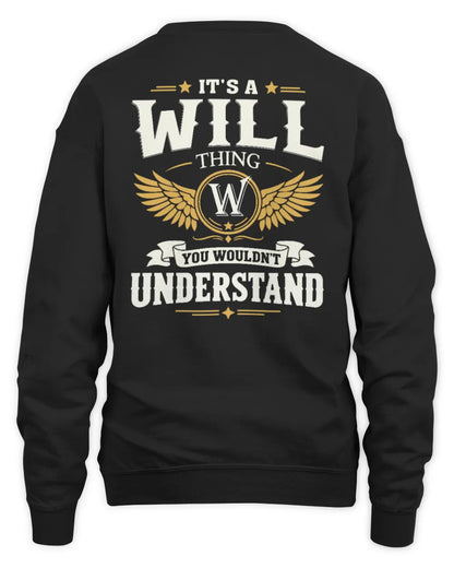 WILL KT06-M008 It’s a [NAME] Thing – You Wouldn’t Understand | Personalized Vintage T-Shirt - Unisex Sweatshirt - Black