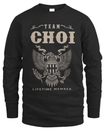 CHOI TP06-K82 – Personalized Classic Style Apparel “Team NAME Lifetime Member” - Men's Long Sleeved T-Shirt - Black