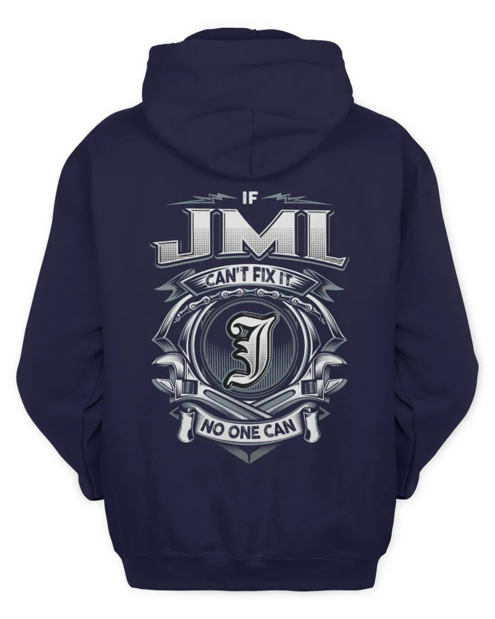 JML AP81-K4-626 - Personalized Ahmed Quote Apparel “If Ahmed Can't Fix It, No One Can” - Unisex Hoodie - Navy