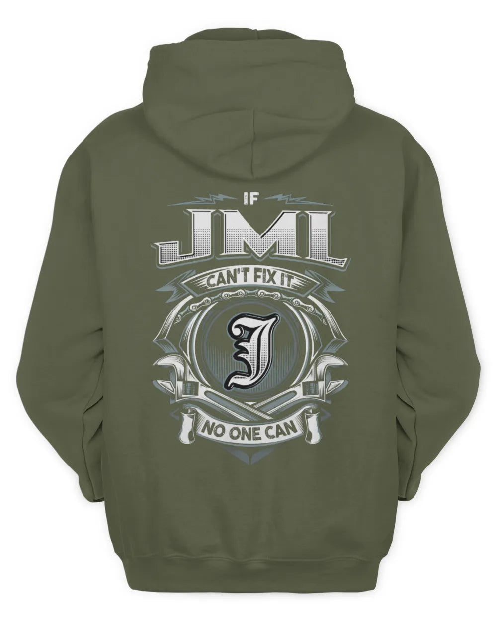 JML AP81-K4-626 - Personalized Ahmed Quote Apparel “If Ahmed Can't Fix It, No One Can” - Unisex Hoodie - Military Green
