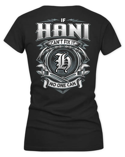 HANI AP81-K4-626 - Personalized Ahmed Quote Apparel “If Ahmed Can't Fix It, No One Can” - Women's V-Neck T-Shirt - Black
