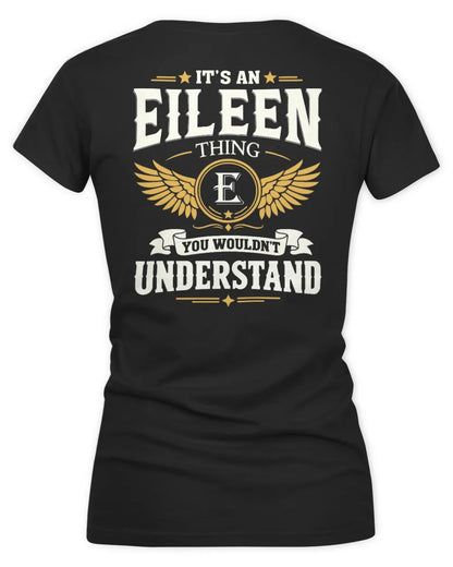 EILEEN KT06-M008 It’s a [NAME] Thing – You Wouldn’t Understand | Personalized Vintage T-Shirt - Women's V-Neck T-Shirt - Black