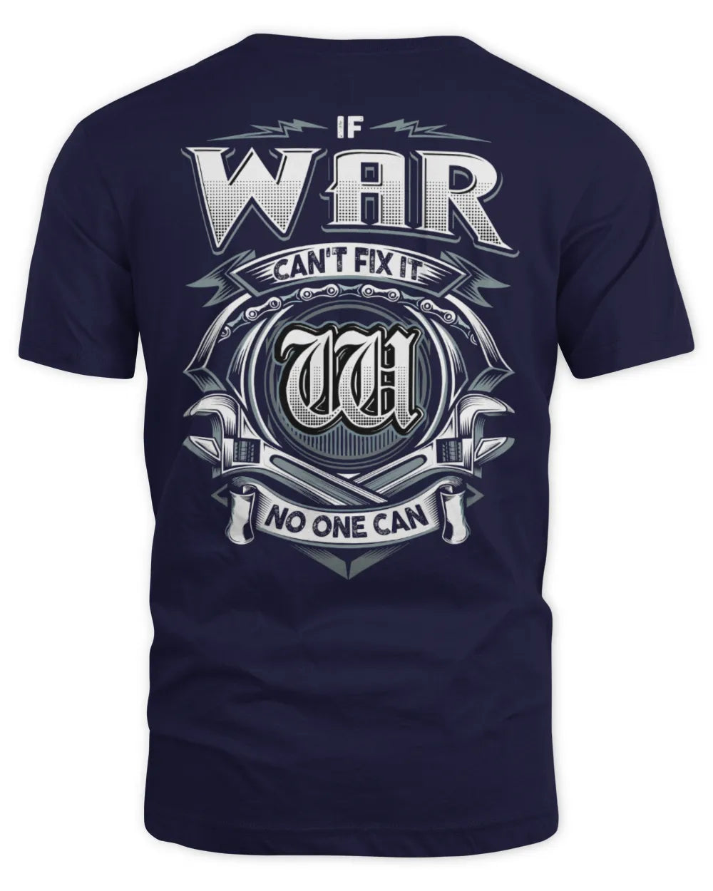 WAR AP81-K4-626 - Personalized Ahmed Quote Apparel “If Ahmed Can't Fix It, No One Can” - Unisex Standard T-Shirt - Navy