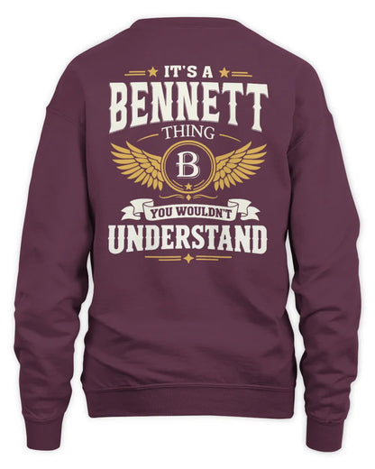 BENNETT KT06-M008 It’s a [NAME] Thing – You Wouldn’t Understand | Personalized Vintage T-Shirt - Unisex Sweatshirt - Maroon