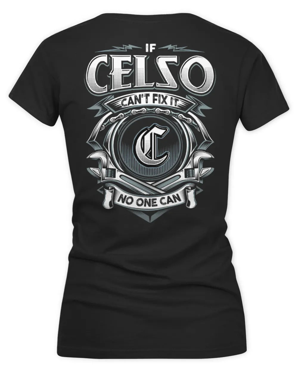 CELSO AP81-K4-626 - Personalized Ahmed Quote Apparel “If Ahmed Can't Fix It, No One Can” - Women's V-Neck T-Shirt - Black